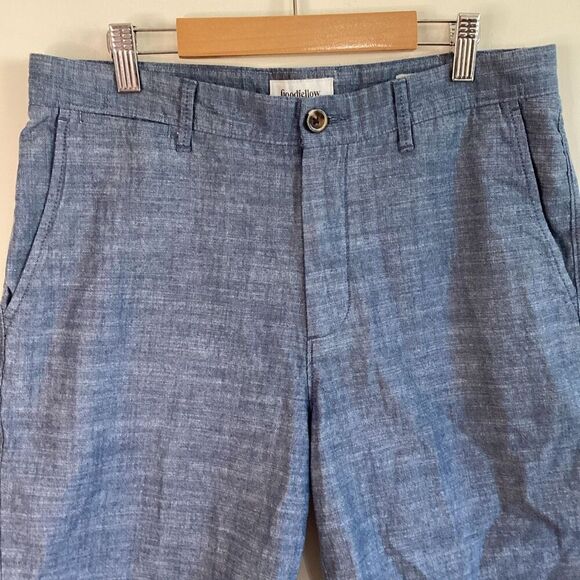 Good fellow & Co Men’s Chambray Linden Flat Front Shorts Size 30 - Picture 2 of 7